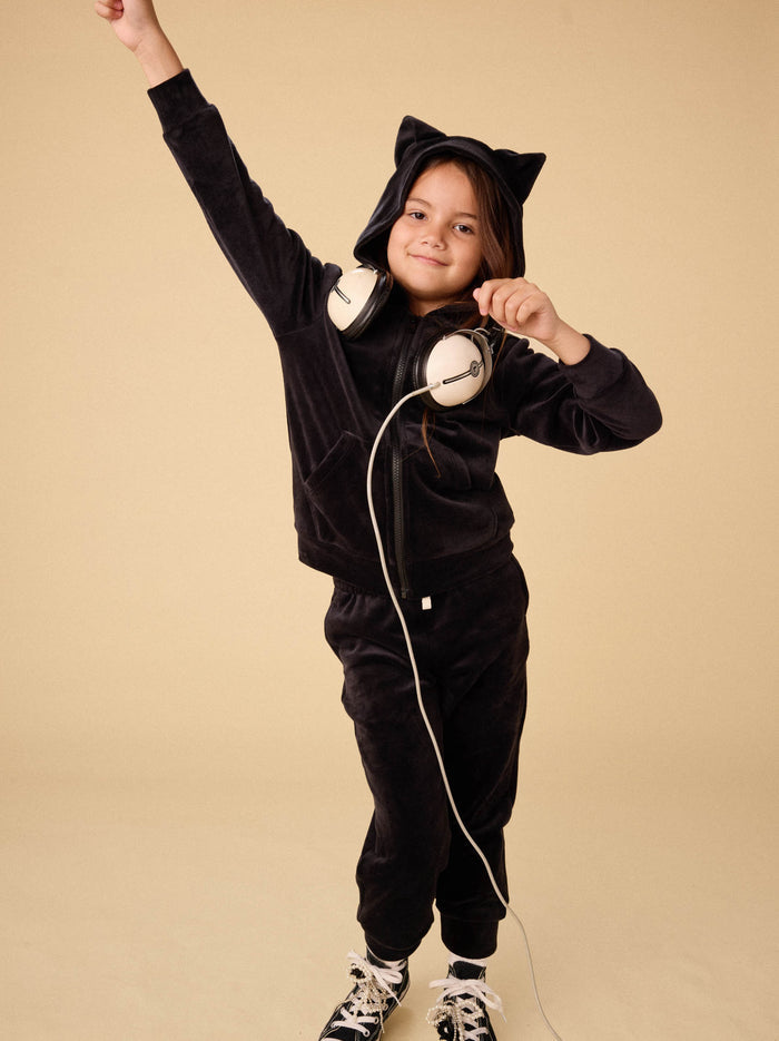 Cat Ears Velour Hoodie