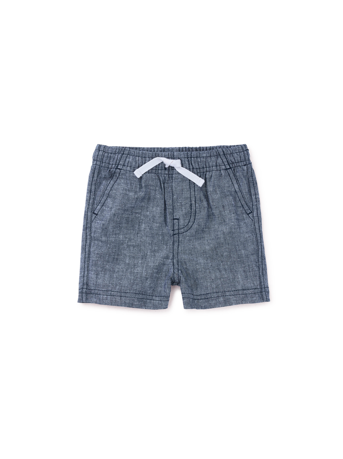 Chambray Sport Shorts