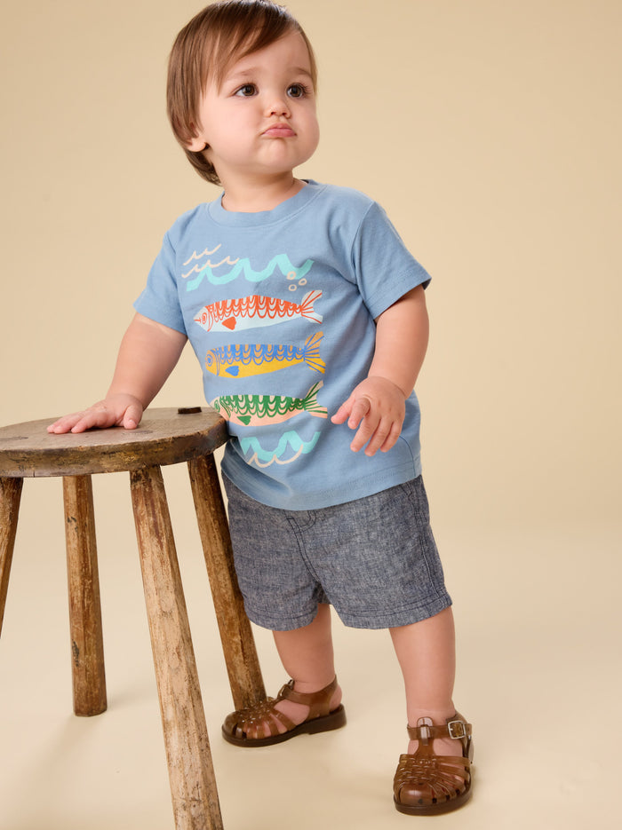 Chambray Sport Shorts