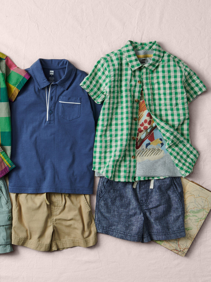 Chambray Sport Shorts