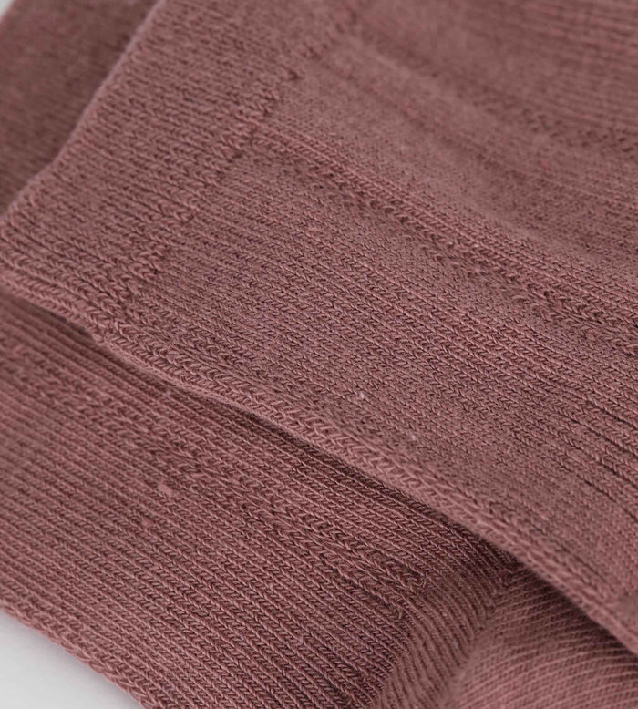 Chaussettes femme en coton pointelle Vieux Rose La Mode de Dim