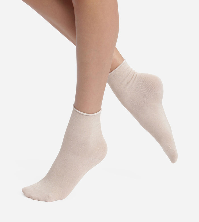 Chaussettes femme en lurex Ébène Dim Mode