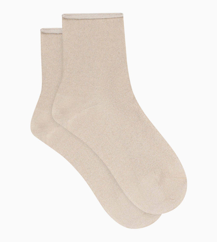 Chaussettes femme en lurex Ébène Dim Mode