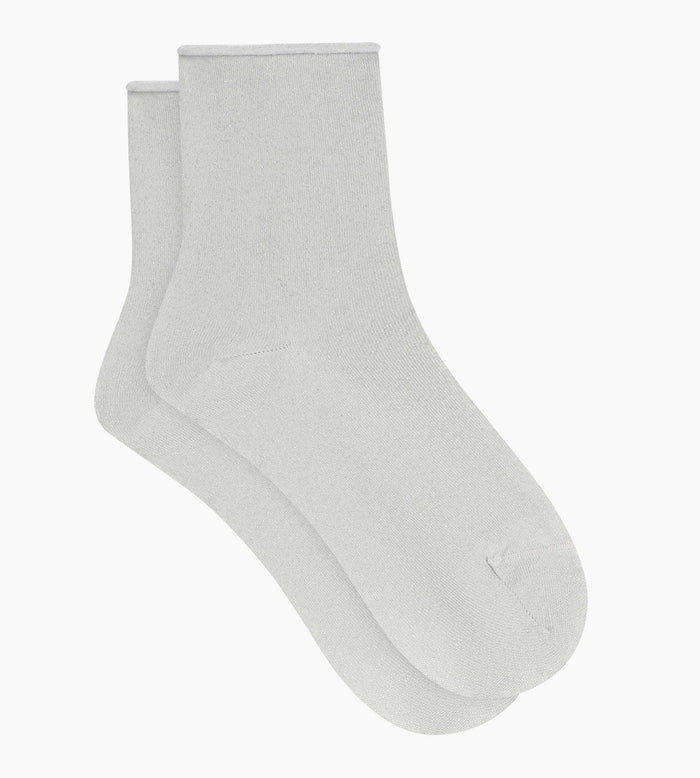 Chaussettes femme en lurex Gris clair Dim Mode