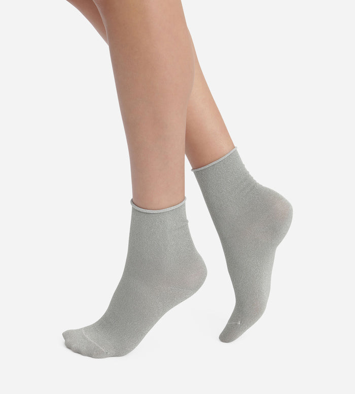 Chaussettes femme en lurex Kaki Dim Mode