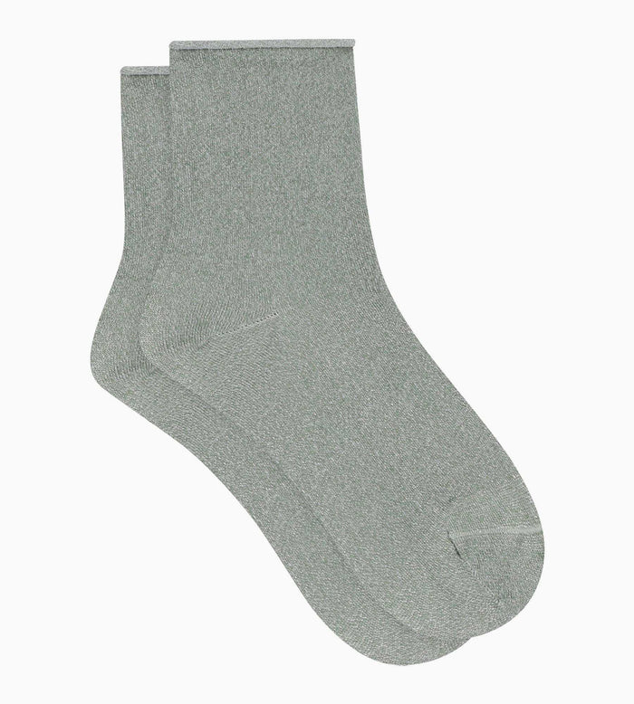 Chaussettes femme en lurex Kaki Dim Mode