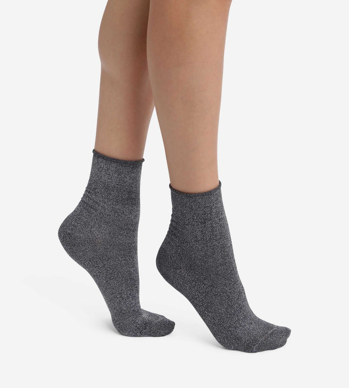 Chaussettes femme en lurex Noir Dim Mode