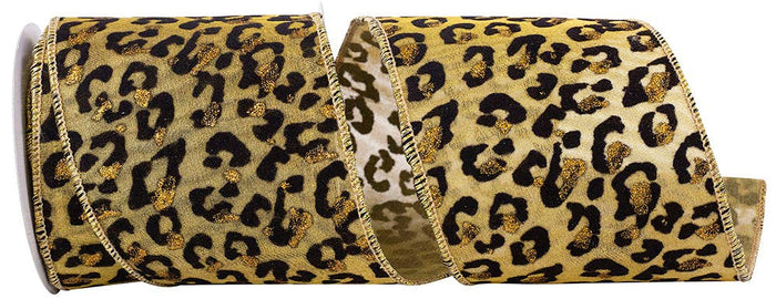 Cheetah - Jaguar Spots Deluxe, Gold/black, 4 In, 5 Yards