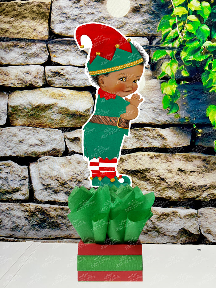 Christmas Elf | Winter Santa Baby | Gender Reveal Birthday Baby Shower Table Centerpiece INDIVIDUAL