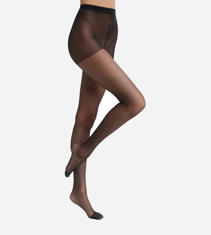 Collant femme en voile transparent Noir Dim Style