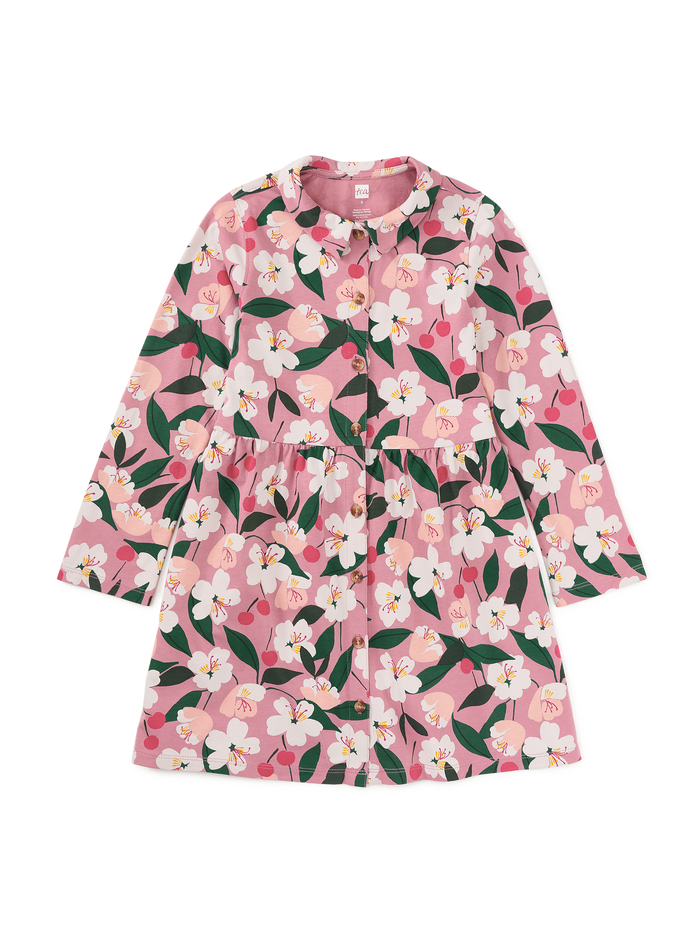 Collared Long Sleeve Shirtdres