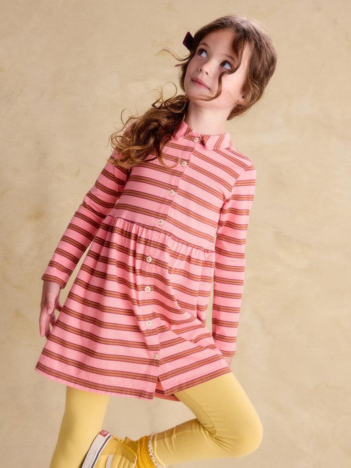 Collared Long Sleeve Shirtdress