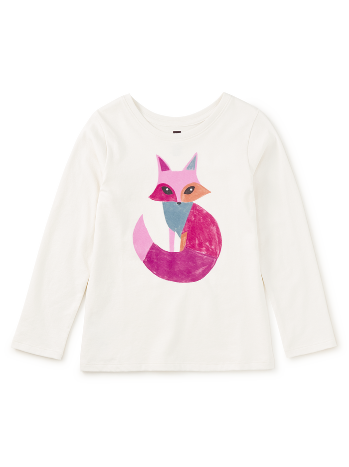 Colorblock Fox Graphic Tee