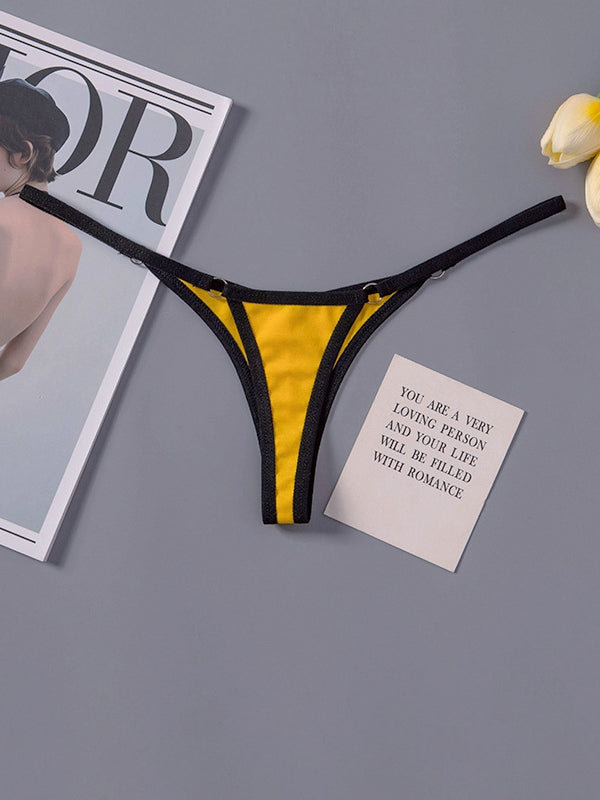 Contrast Color T-back Panties