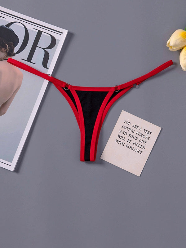 Contrast Color T-back Panties
