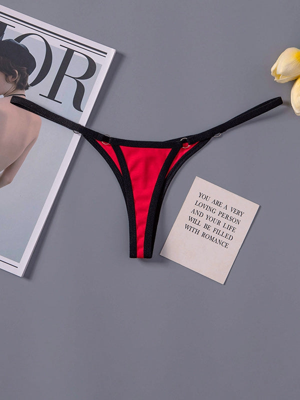 Contrast Color T-back Panties