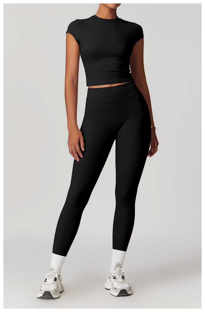 CORA Crafted Short Sleeve Top - Black