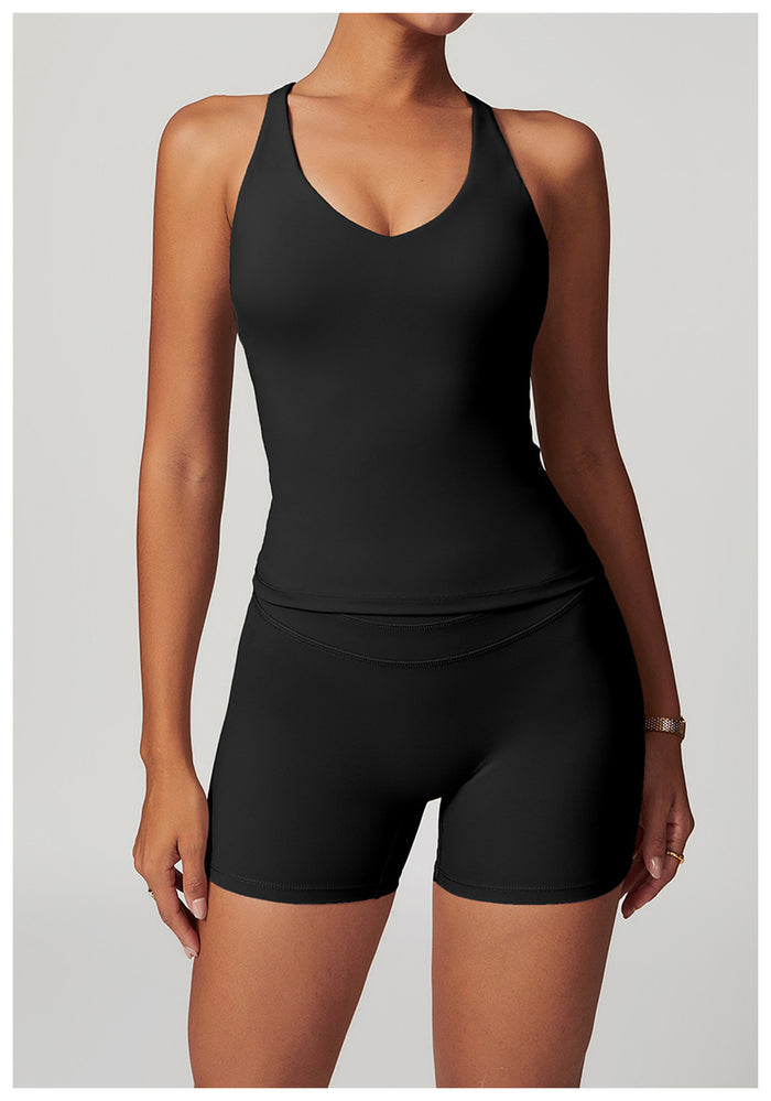 CORA Crafted Sleeveless Top - Black