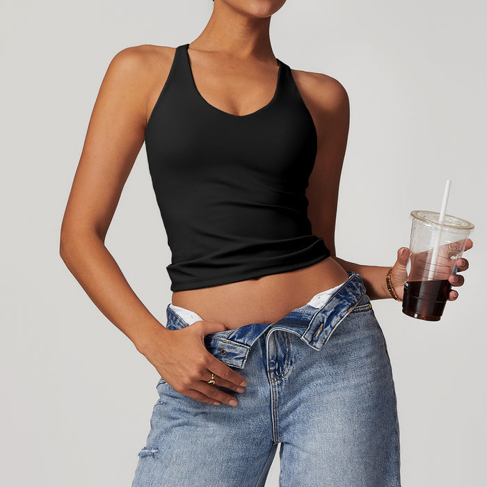 CORA Crafted Sleeveless Top - Black