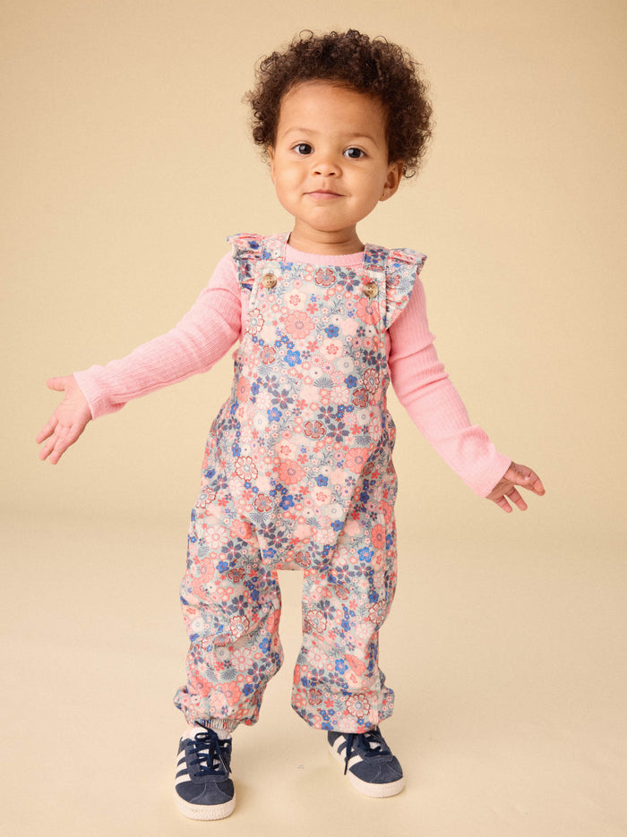 Corduroy Ruffle Baby Overalls