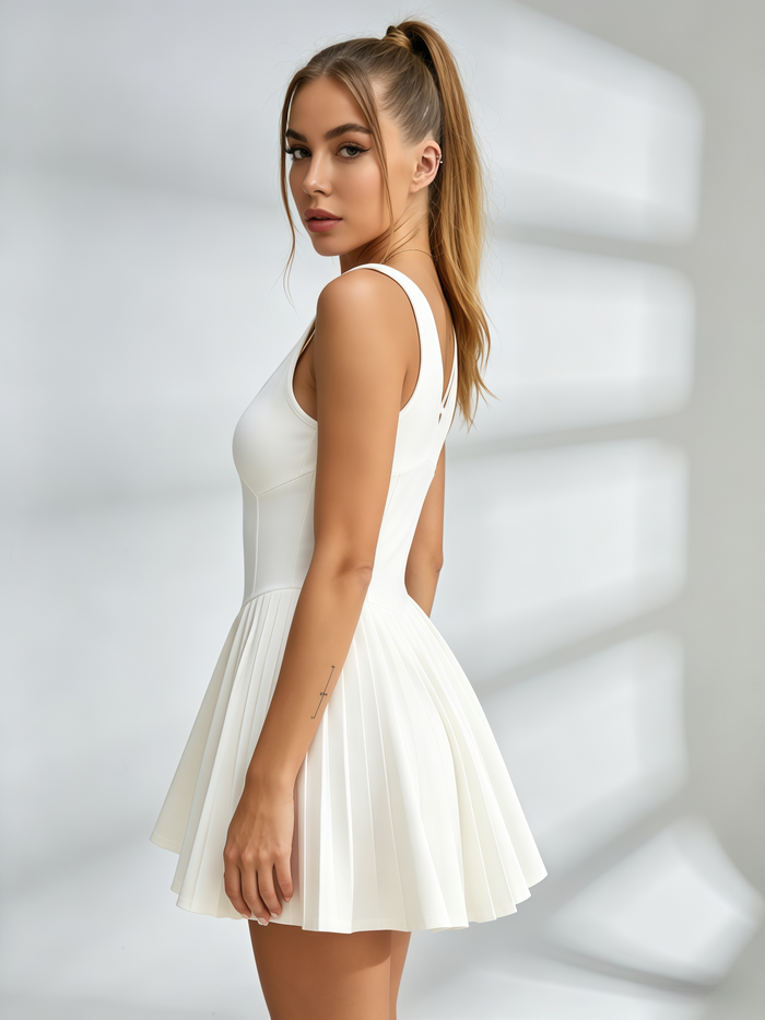 Corset Flare Tennis Dress