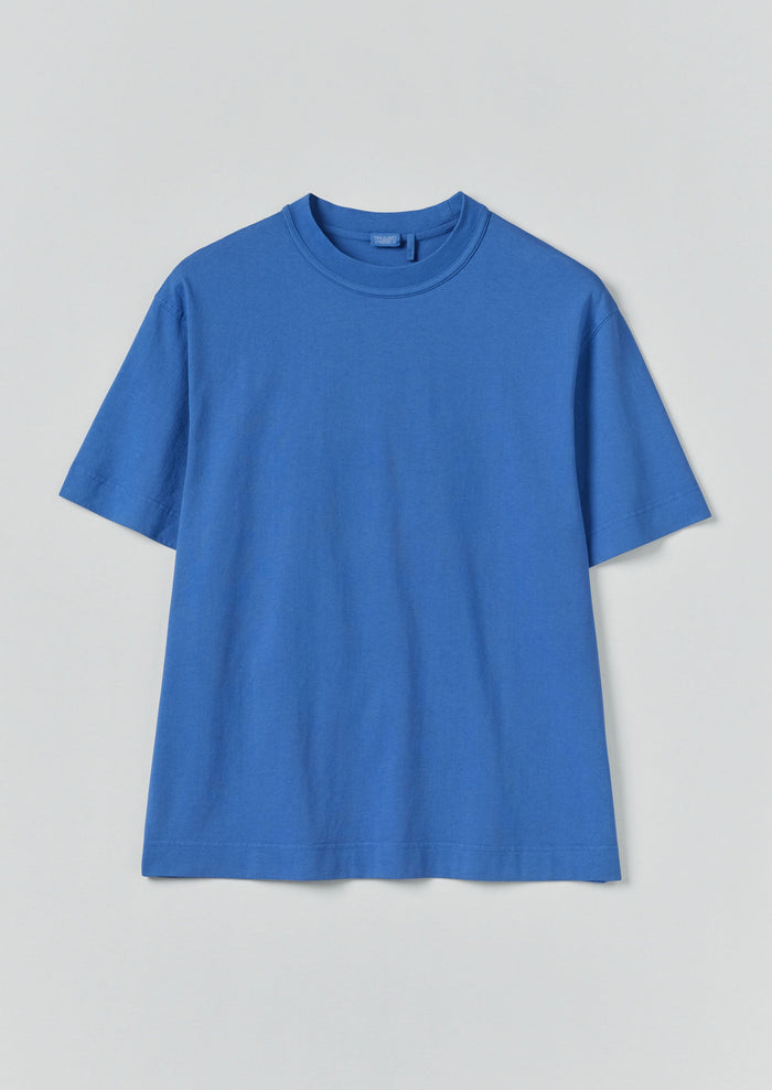Cotton Relaxed Tee | Azure