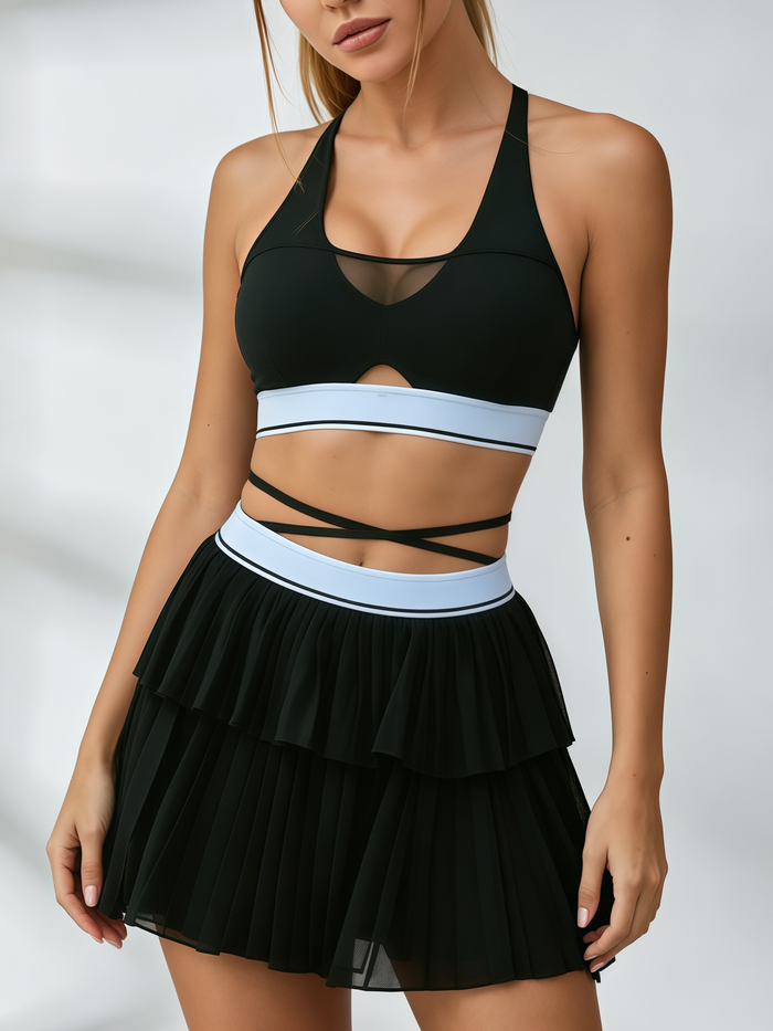 Crisscross-Back Tiered Tennis Set