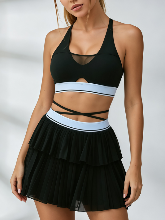 Crisscross-Back Tiered Tennis Set