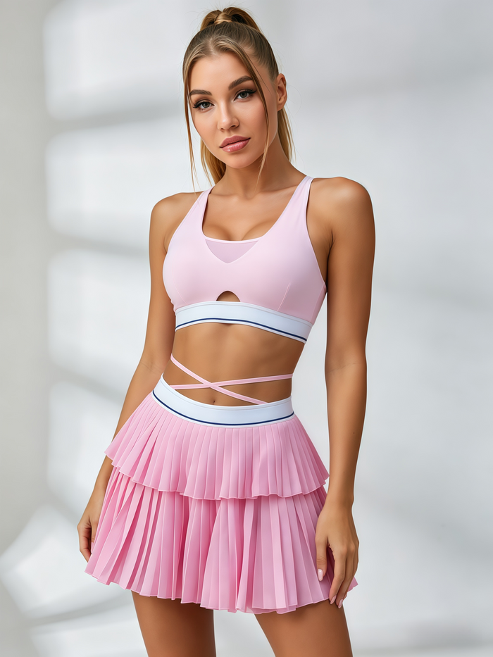 Crisscross-Back Tiered Tennis Set