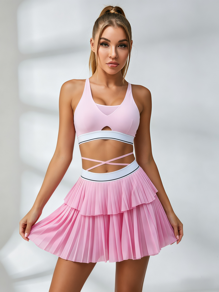 Crisscross-Back Tiered Tennis Set