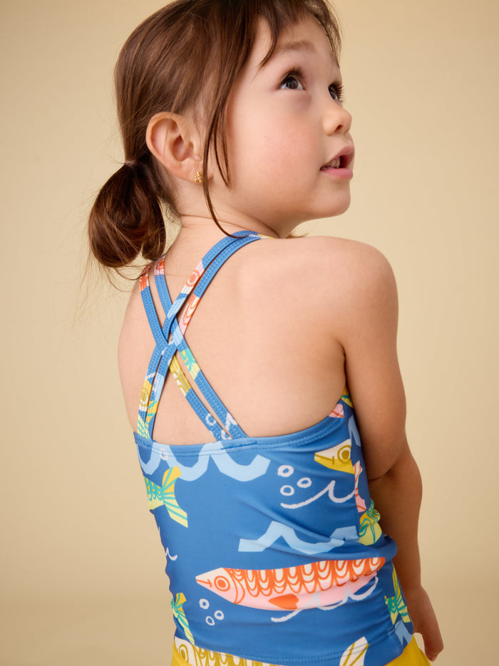Cross Back Tankini Top