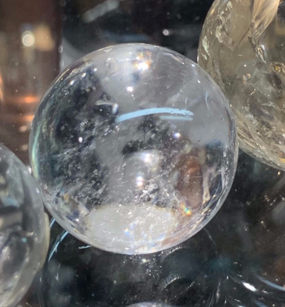 Crystal Ball with Flat Edge Bottom