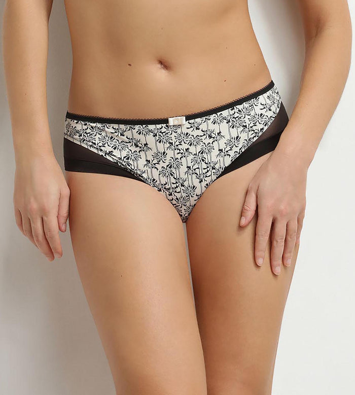 Culotte femme microfibre et tulle motif palmier Dim Generous