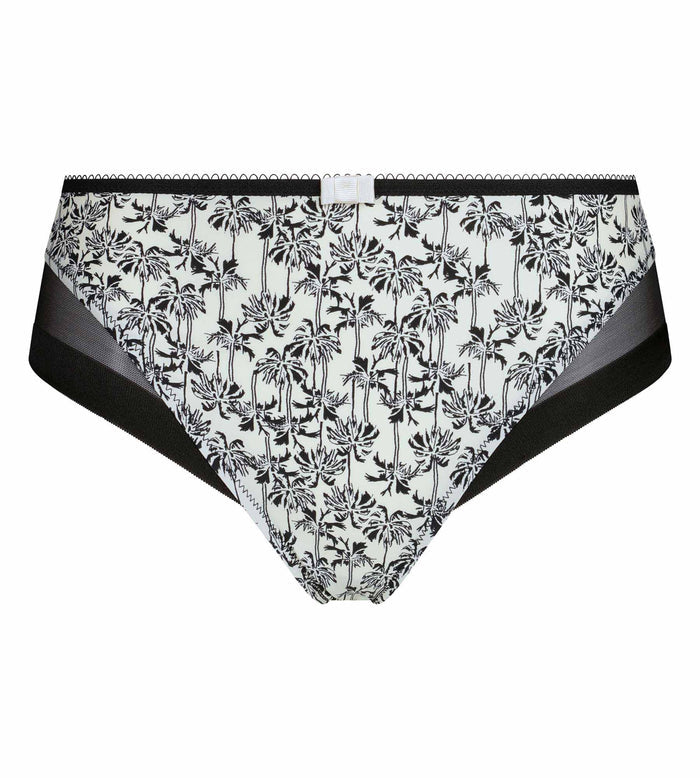 Culotte femme microfibre et tulle motif palmier Dim Generous