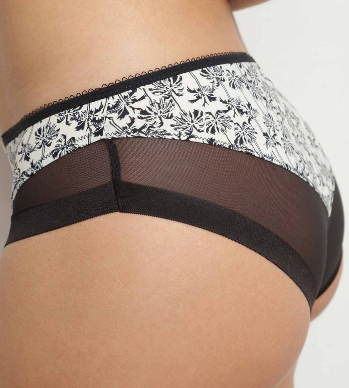 Culotte femme microfibre et tulle motif palmier Dim Generous