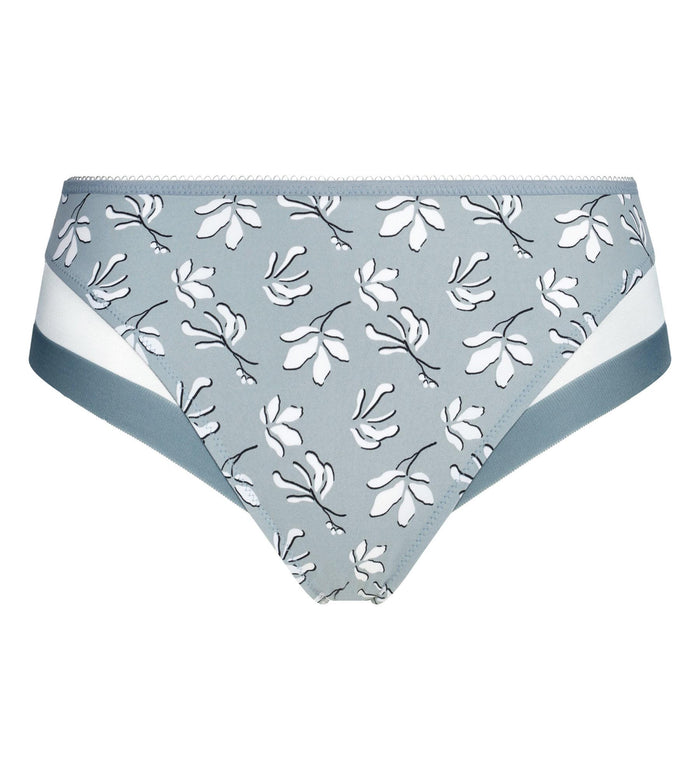 Culotte femme microfibre et tulle Sauge fleurie Dim Generous