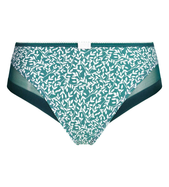 Culotte femme microfibre et tulle vert hydro Dim Generous