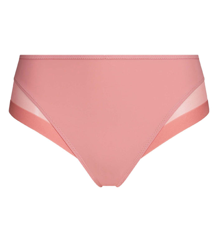 Culotte femme semi-transparente en microfibre rose Dim Generous