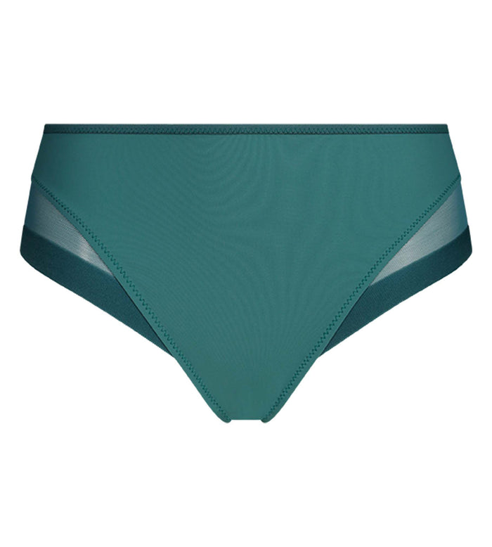 Culotte femme semi-transparente en microfibre verte Dim Generous