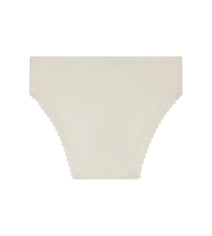 Culotte fille en microfibre et dentelle Ivoire Daily