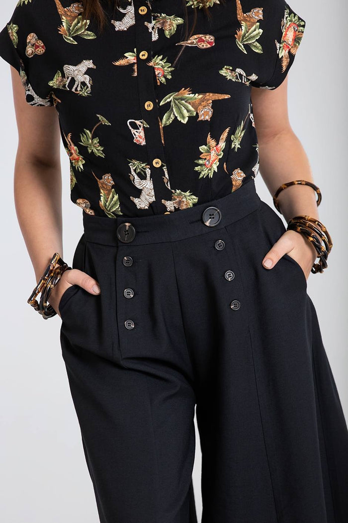 Culotte Murphy, Schwarz, Plus Size
