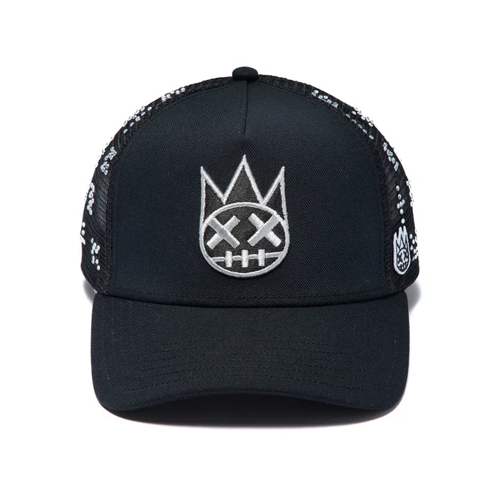 Cult's Repeat Pattern With Crystals Hat In Black