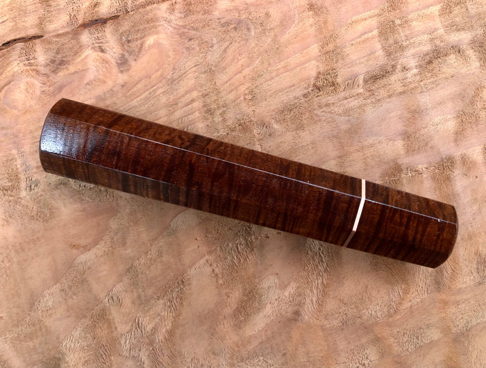 Custom Japanese Knife Handle - Ringed Gidgee and copper