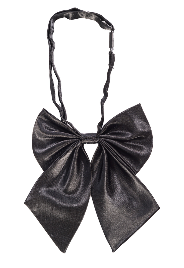 Damen-Fliege( Schleife) Scarlet Tie , Schwarz oder Blau-Weiß Gestreift