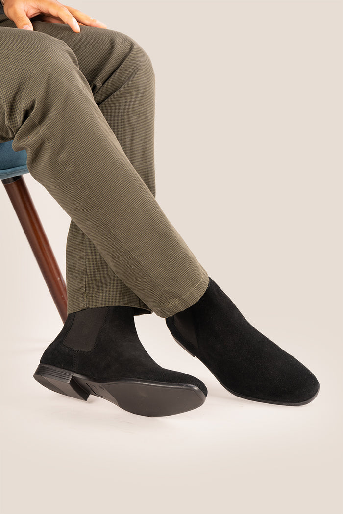 Darwin Black Suede Chelsea boot for men | Best Chelsea boots