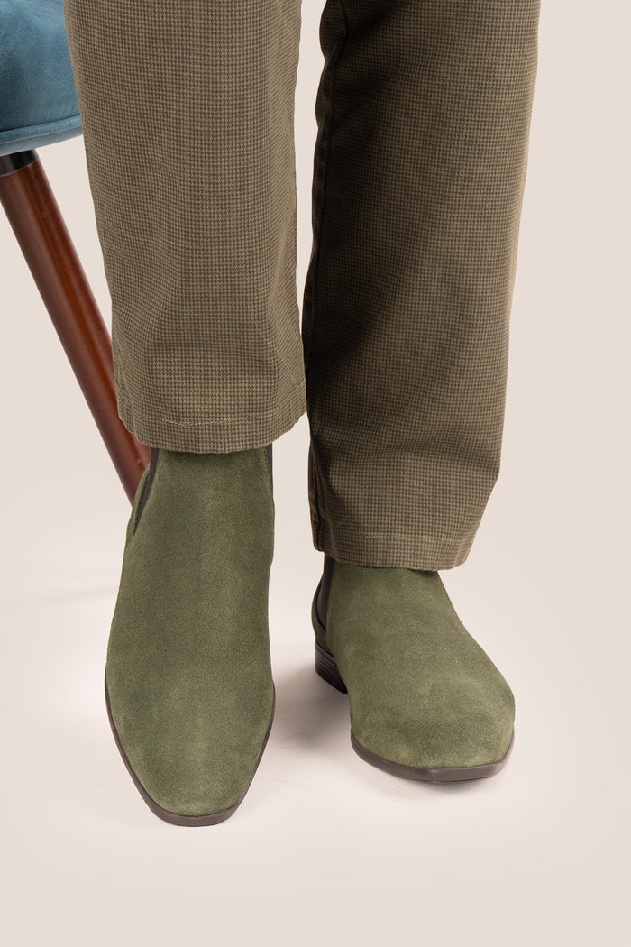 Darwin Green Suede Chelsea boot for men | Best Chelsea boots