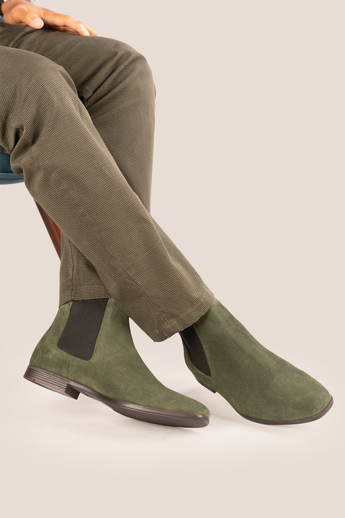 Darwin Green Suede Chelsea boot for men | Best Chelsea boots