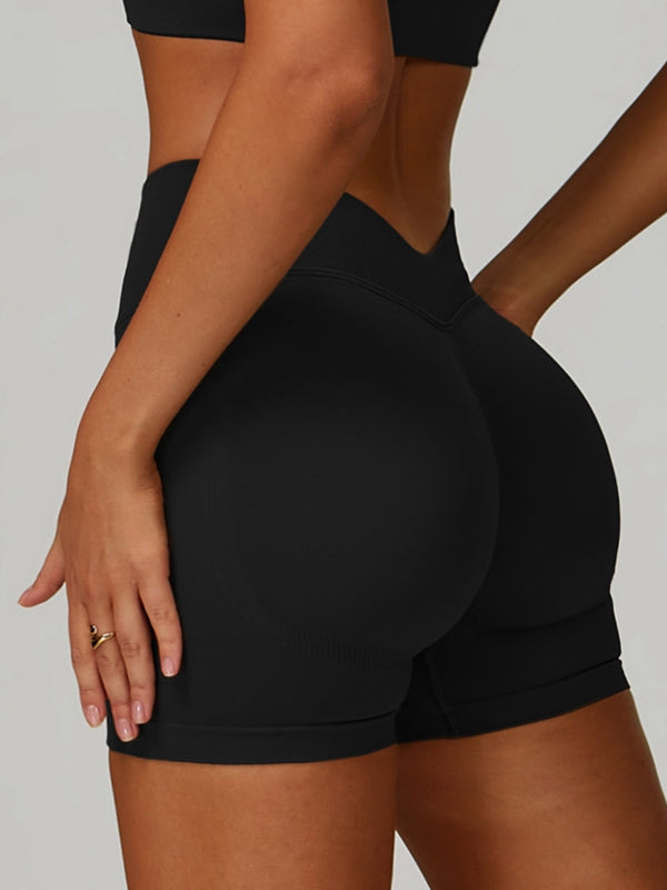 Deep V Back Seamless High-rise Shorts