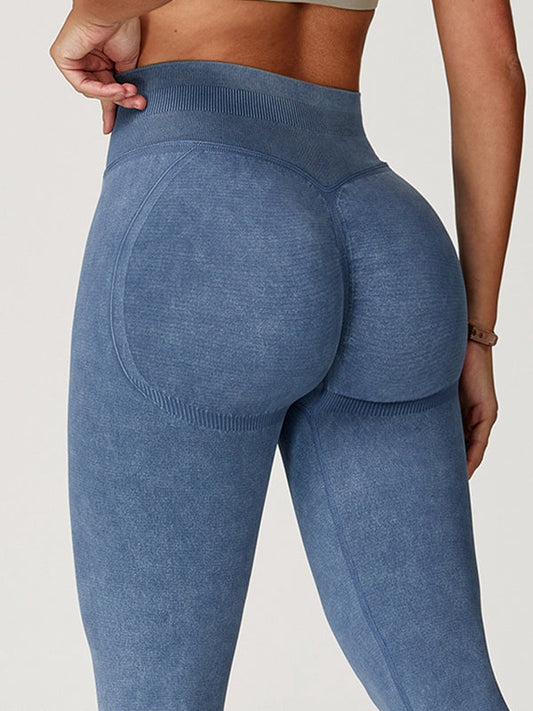 Denim Scrunch Bum High-rise Leggings