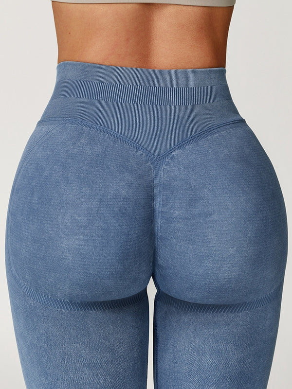 Denim Scrunch Bum High-rise Leggings